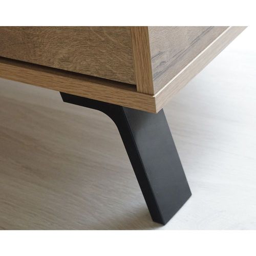 Commode De Rangement 4 Tiroirs Coloris Chêne Doré - Hauteur 120 X Longueur 74.5 X Profondeur 40 Cm