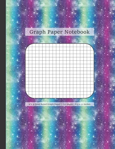 Graph Paper Notebook: 4 X 4 Quad Ruled Graph Paper | 110 Pages | 8.5 X 11 Inches