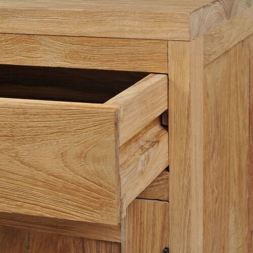 Table de nuit chevet commode armoire meuble chambre teck massif 40 x 30 x 50 cm 1402123