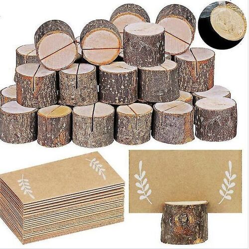 Stand de nom de photo de table de mariage de porte-carte en bois de 20pcs