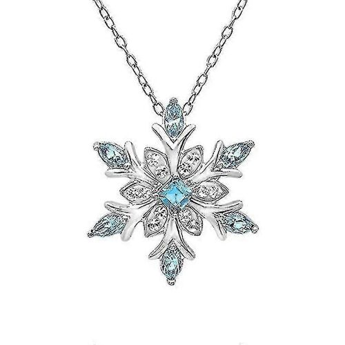 Collier Flocon De Neige Femmes Cou Dentelle Flocon De Neige Pendentif Cristal Cadeau