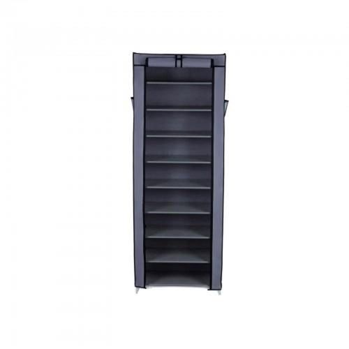 Armoire Tour À Chaussures Tissu 27 Paires Gris 12_0001085