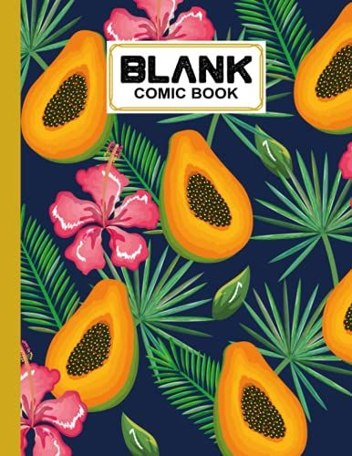 Blank Comic Book: Papaya Cover, Draw Your Own Comics - 120 Pages Of Fun And Unique Templates - A Large 8.5" X 11" Notebook By Thilo Block