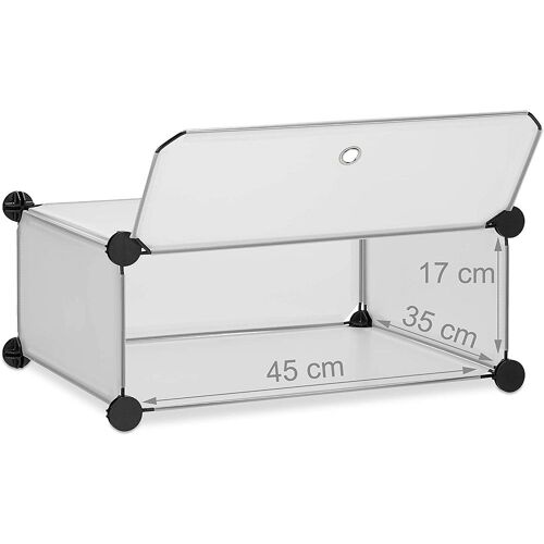 Meuble armoires chaussures casiers plastique modulable rangement 20 paires transparent 13_0001644