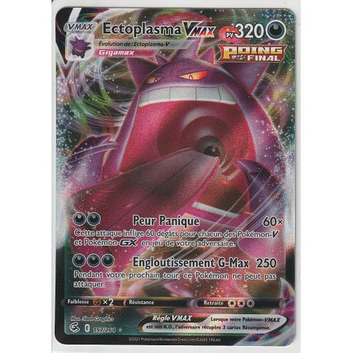 Carte Pokemon - Ectoplasma Vmax - 157/264 - Ultra-Rare En Full Art - Épée Et Bouclier 8 - Poing De Fusion - V.F