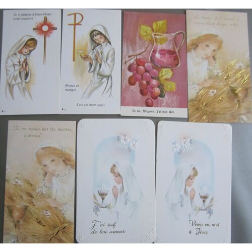 Lot De 7 Images Pieuses