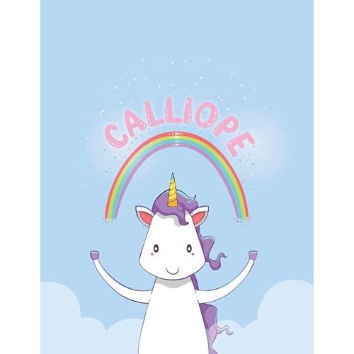 Calliope: Unicorn Notebook Personal Name Wide Lined Rule Paper | Notebook The Notebook For Writing Journal Or Diary Women & Girls Gift For Birthday, For Student | 162 Pages Size 8.5x11inch