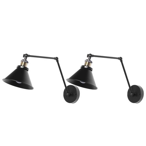Set De 2 Lampes Murales Noires Narva