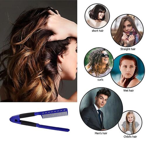 V Forme En Plastique Attelle Peignes De Coiffure Pince De Redressement De Cheveux Pas Blessé Outils De Coiffage Diy Attelle Peigne