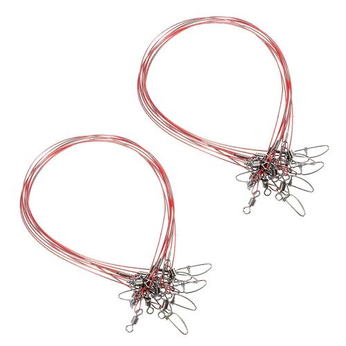 Leurres De Pêche En Acier Inoxydable Fil De Traçage Leader Spinner Ligne Pivotante 50 Cm 50 Kg Quantité:20 Pcs