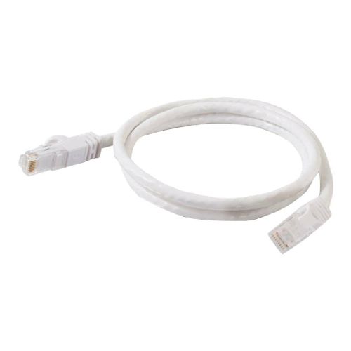 C2G Cat6 Booted Unshielded (UTP) Network Patch Cable - Cordon de raccordement - RJ-45 (M) pour RJ-45 (M) - 1.5 m - UTP - CAT 6 - moulé, sans crochet, bloqué - blanc