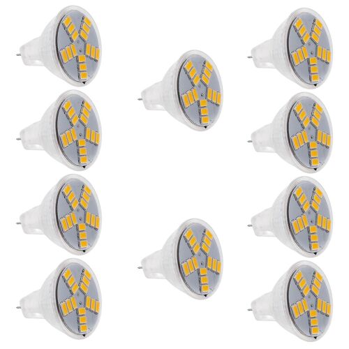 10x 7w Mr11 Gu4 600lm Led Ampoule Lampe 15 5630smd Lumière Blanche Chaude