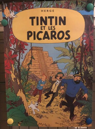 Affiche Tintin Et Milou, Tintin Et Les Picaros, Hergé, Bd, Bande Dessinée