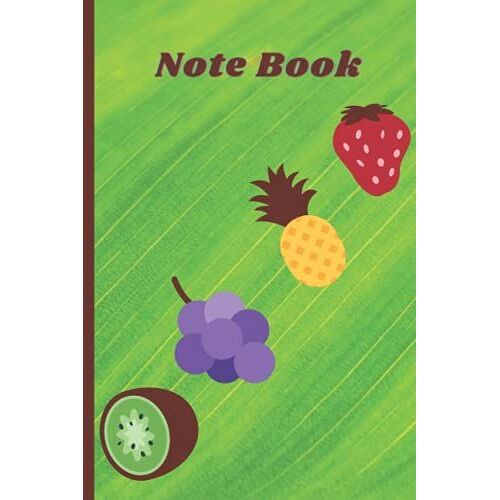 Notebook: Cute Light Color Notebook With Different Fruit Design Blank Lines Pages