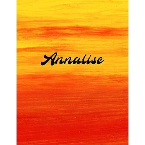 Annalise: Cover Style Water Color - Personalized Name Notebook | Wide Ruled Paper Notebook Journal |Birthday Gift Notebook | For Teens Kids Students ... Home School College | 8.5x11 Inch 160 Pages