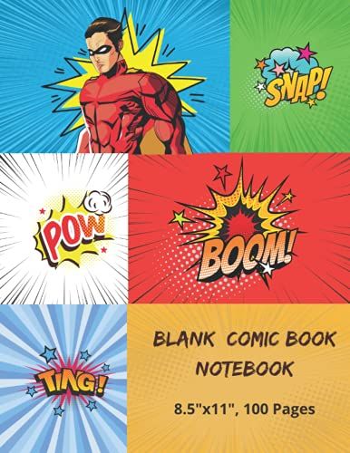 Blank Cosmic Book Notebook 8.5"X11", 100 Pages: Blank Comic Book Draw Your Own Comics For Kids And Adults