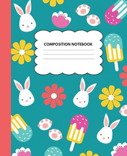 Composition Notebook, 7.5" X 9.25", 110 Pages: Wide Ruled Blank Notebook
