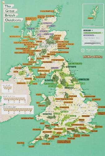 The Great British Outdoors - Collect And Scratch Map
