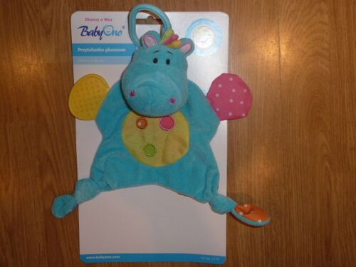 Doudou Plat Peluche Hippopotame Hippopotamus Flußpferd Rond Pois  Attache Accroche Anneau Dentition Przytulanka Pluszowa Babyono Baby Ono Naissance 