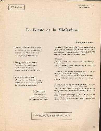 Récitation Le Comte De La Mi-Carême