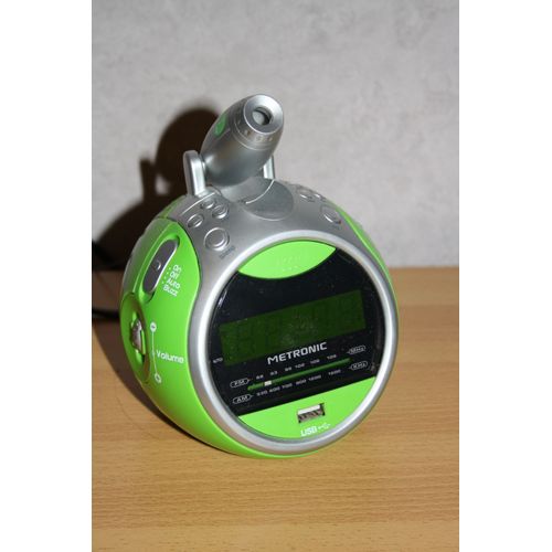 Radio-réveil Metronic 477017 avec projecteur mural