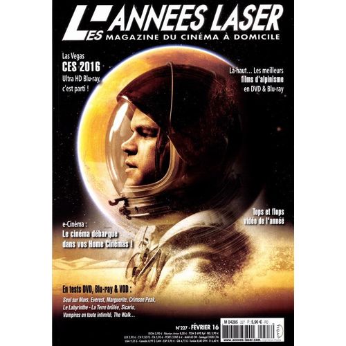 Les Années Laser N° 227 - Février 2016 - Las Vegas 2016 Films D'alpinisme Tops/Flops Vidéo 2015