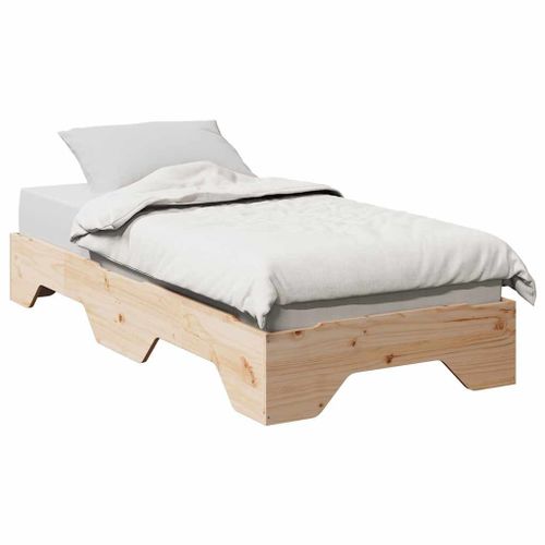 Vidaxl Cadre De Lit Sans Matelas Empilable 90x190 Cm Bois Massif