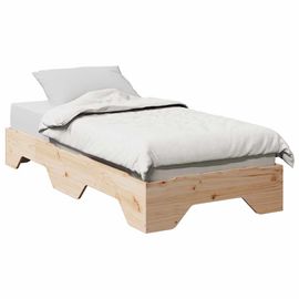 Vidaxl Cadre De Lit Sans Matelas Empilable 90x190 Cm Bois Massif