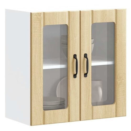 Vidaxl Armoire Murale De Cuisine Et Porte En Verre Lucca Chêne Sonoma