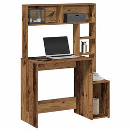 Vidaxl Bureau Avec Étagères Vieux Bois 100x45x140 Cm Bois D'ingénierie