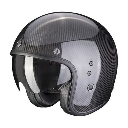 Casque Jet Scorpion Belfast Carbon Evo Solid - Noir - M