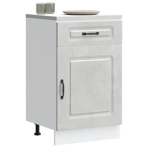 vidaXL Armoire de cuisine Kalmar gris béton bois d'ingénierie