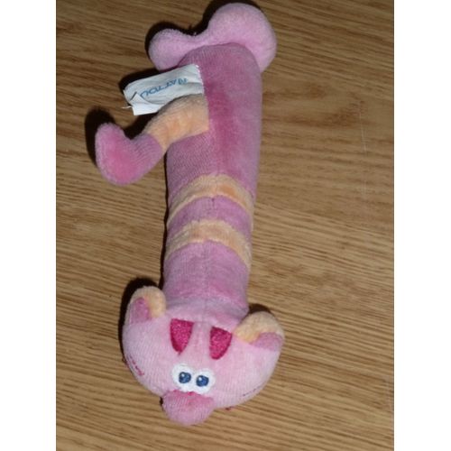 Doudou Peluche Nattou Chat Katze Cat Hochet Rose Orange Pouet Pouet Nattou