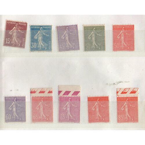 10 Timbres Français Neufs Entre N° 189 Et 204