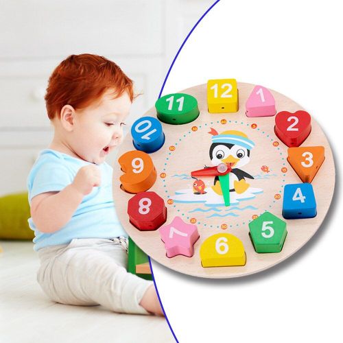 Horloge Pingouin Pour Bébé, Puzzle Multifonction, Jouets Éducatifs Pour Enfants, Puzzle Intelligent, Bloc De Construction, Jouet Cadeau