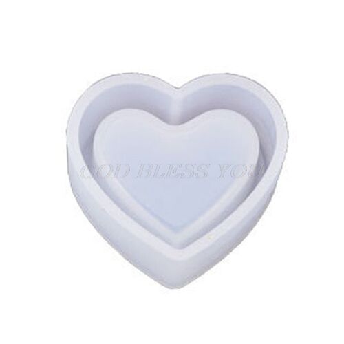 Moule En Résine Époxy Cristal J0pc, Boîte En Forme De Coeur, Pendentif Creux, Marque-Page En Silicone