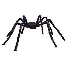 Araignée Géante Noire En Peluche D'Horreur, Accessoires De Décoration De Fête D'Halloween, Jouets Pour Enfants, Décor De Maison Hantée