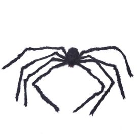 Araignée En Peluche Super Grande En Fil Et Noir, Accessoire De Décoration De Fête D'Halloween, Jouets Pour Enfants, Décor De Maison Hantée