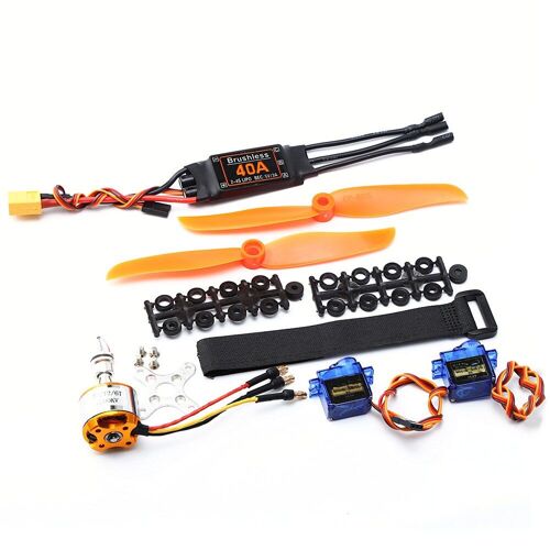Moteur Rc Sans Balais A2212 2212 2200kv 40a Esc 6035, Hélice Sg90, Avion À Aile Fixe