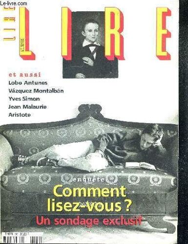 Lire- Novembre - Et Aussi - Lobo Antunes - Vasquez Montalban - Yves Simon - Jean Malaurie - Aristote - Enquete - Comment Lisez-Vous ? - Un Sondage Exclusif - N°280 - Novembre 1999