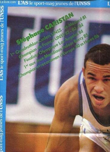 Poster Double Face : Stephane Caristian + Souvenirs Des Vi Eme Jeux Unss Caen 1986.