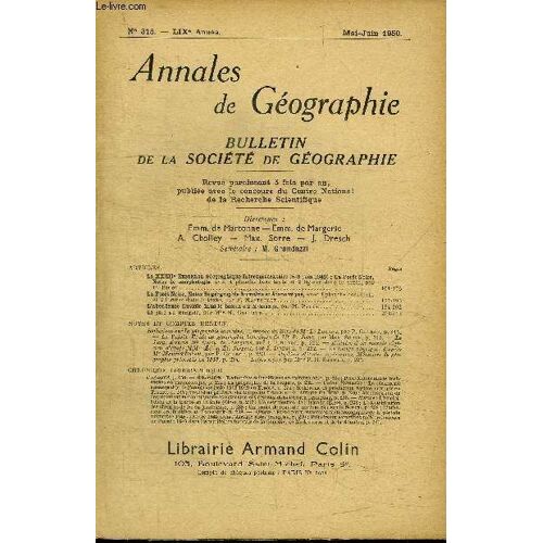 Annales De Geographie N°315 - La Xxxiie Excursion Géographique Interuniversitaire, La Forêt Noire, ...