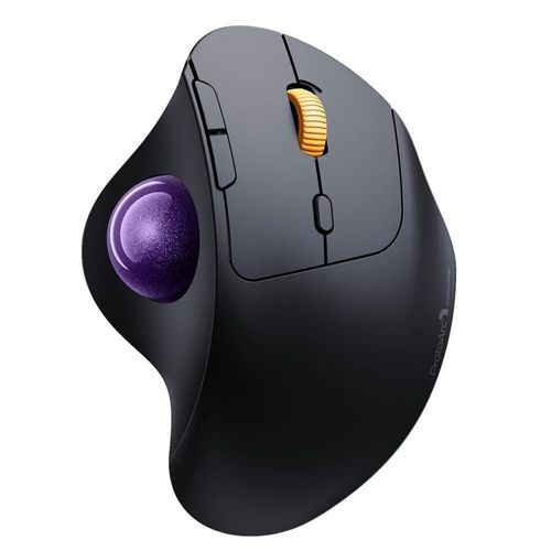 Protopériphérie-Souris Trackball sans fil,ergonomique et verticale,Bluetooth,aste,PC,iPad,Mac,Windows,Android,EM04 - Type Violet