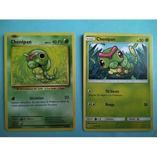 Cartes Pokémon N° 010 Chenipan
