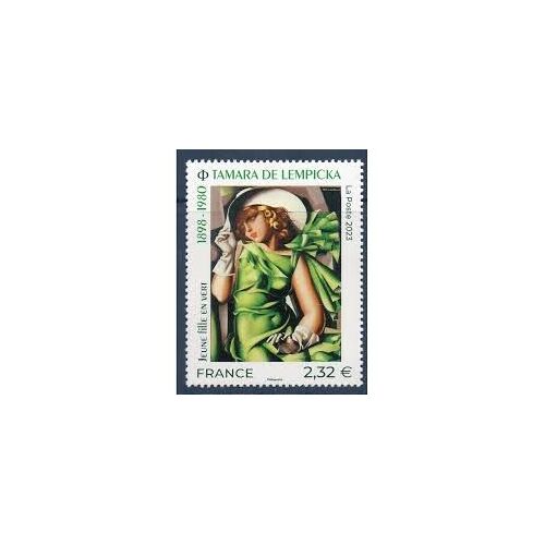 Art : "Jeune Fille En Vert" Oeuvre De Tamara De Mempicka Année 2023 N° 5680 Yvert Et Tellier Luxe