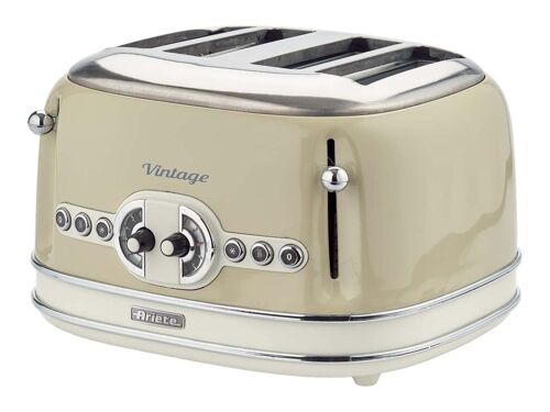 Ariete Vintage 156 - Grille-pain - 4 tranche - 4 Emplacements - beige