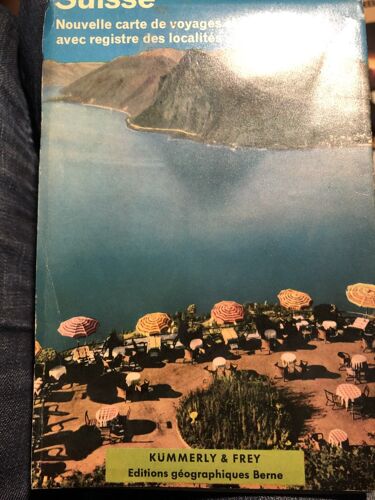  Suisse. Nouvelle Carte De Voyages Et D Excursions Avec Registre Des Localites.  Kummerly & Frey
