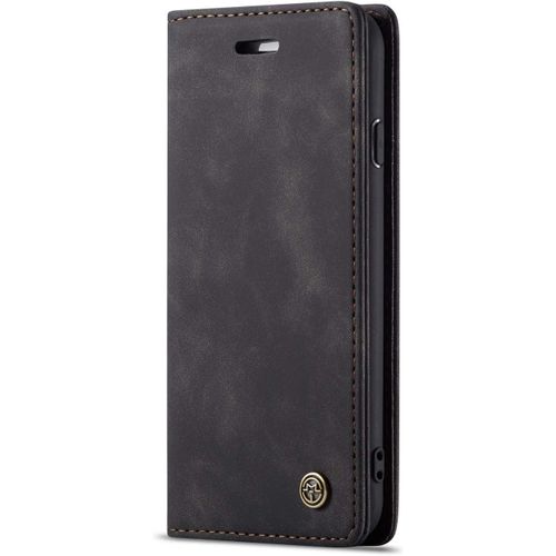 Coque Compatible Avec Iphone 6/7/8/Se 2020,Coque Rabat Cuir Avec Magnetique,Housse Protection Portefeuille Tui Cartes Stand Fonction (Noir)