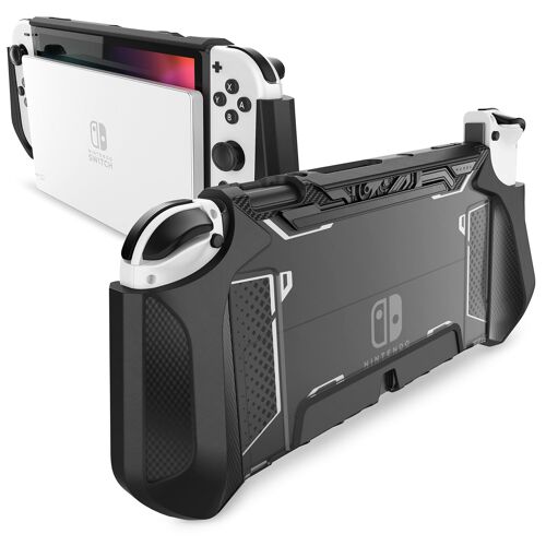 Mumba Coque Pour Nintendo Switch Oled 2021 S Rie Blade Grip Tpu Housse Protection Accessoires Compatible Avec Nintendo Switch Oled Et Contr Leur Joy Con Noir