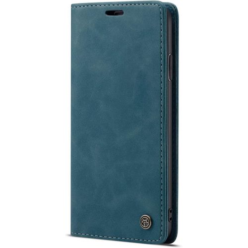 Coque Compatible Avec Iphone Xr,Coque Rabat Cuir Avec Magnetique,Housse Protection Portefeuille Tui Cartes Stand Fonction (Bleu)